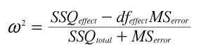 omega squared factorial