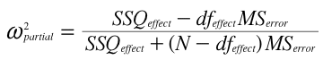 omega square formula